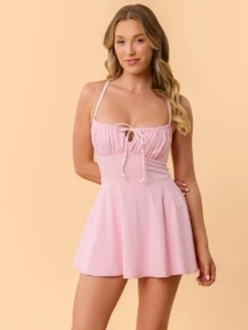 Blogilates Tie Front Twirl Dress